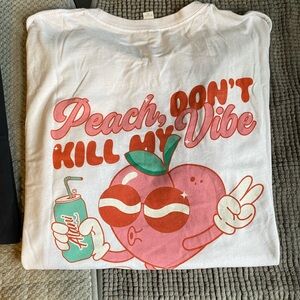 Peach Don’t Kill My Vibe Alani Nu T-Shirt